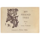 Niedecker (Lorine). My Friend Tree, Linocuts by Walter Miller, 1st edition, Edinburgh