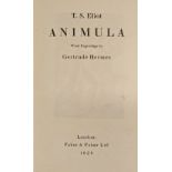 Eliot (Thomas Stearns). Animula, 1st edition,, 1929