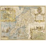 Carnarvonshire. Speed (John), Caernarvon Both Shyre and Shire-Towne..., 1676