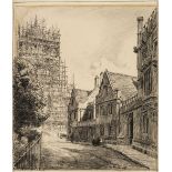 * Fletcher (Hanslip, 1874-1955). Street scene with church in scaffolding, 1909, & 54 others