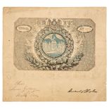 * George IV Coronation Ticket. A printed ticket for admission to Westminster Abbey, 19 July 1821,