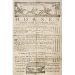 * Horse Racing Broadside. Worcester Races, 1789
