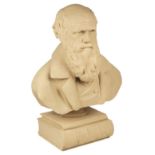 * Cast resin bust. A life-sized bust of Charles Darwin, 20th century