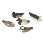 * Bennett (Val, 1923-2013). Duck figurines, a group of 5 hand-painted bronze figurines