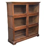 * Bookcase. A 1920s oak 3-tier bookcase