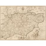 Sussex, Surrey and Kent. Saxton (Christoper & Lea Philip), circa 1693