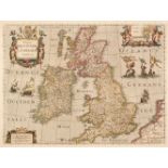 British Isles. Jansson (Jan & Hondius Henricus), Magnae Britanniae et Hiberniae Tabula, 1636