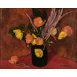 AR * Benois (Nadia,1896-1975). Poppies on a table, oil on canvas, 1940