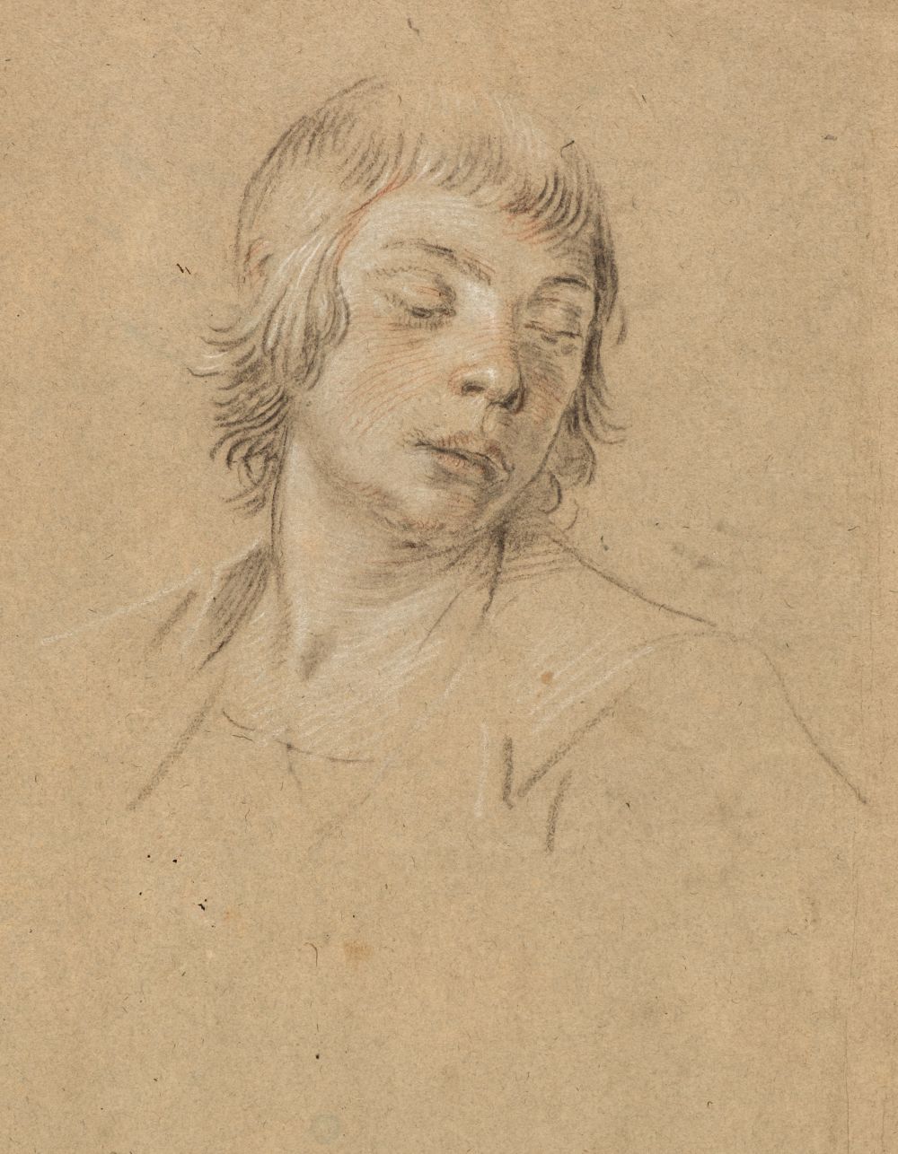 * Circle of Guido Reni (1575-1642). Head of a Youth, and Study of a female hand,
