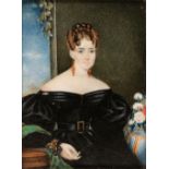 * Smith (Mrs, early 19th century). Portrait miniature of Jane Elizabeth Booth née Wylde, 1837