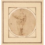 * Beccafumi (Domenico, 1486-1551, circle of), Female Figure, pen and brown ink, oval