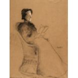 * Rothenstein (William, 1872-1945). Portrait of Hannah Whittal Smith, July 1893