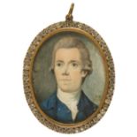 * Salway (N., active circa 1860, attributed to). Portrait of a young gentleman, 1773
