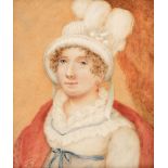 * English School. Portrait miniature of a young lady, circa 1810