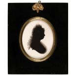 * Miers (John, 1756-1821). Silhouette portrait of a gentleman and others