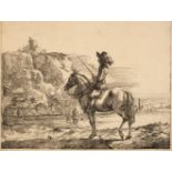 * Duck, Jacob (1600-1667), River landscape with the Horseman, etching, circa 1650, and four others