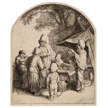 * Ostade (Adriaen Jansz. van, 1610-1685). The Quacksalver, 1648, etching, and five other etchings