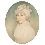 * English School. Portrait miniature of a lady, circa 1790-1800