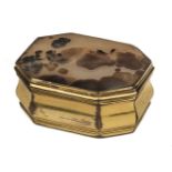 * Agate Box. A fine 18th-century agate and gilt metal box