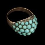 * Turquoise Ring. A Victorian yellow metal ring