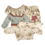 * Bodices. A collection of bodices of 18th century Spitalfields silk