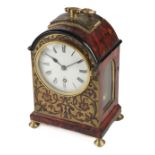 * Boulle Clock. A Victorian Boulle work mantel clock