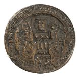 * Seal Die. A Victorian brass seal die depicting a castellated building