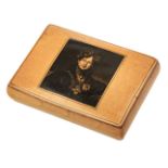 * Snuff Box. A fine Regency treen snuff box