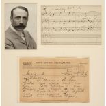 * Elgar (Edward, 1857-1934). Autograph Musical Sketch unsigned, [Malvern], c. 1902/3