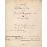 Pitcairn (Archibald). The Assemblie or Scotch Reformation, manuscript, 1691 [but later, circa 1720]