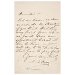 * D’Orsay (Alfred, 1801-1852). Autograph Letter Signed, 'A. d’Orsay'