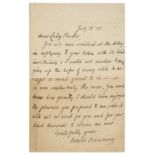 * Browning (Robert, 1812-1889). Autograph Letter Signed, 'Robert Browning', 15 July 1888