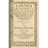 Major (Georg). Cantica ex sacris literis, 1574