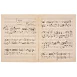 * Tosti (Francesco Paolo, 1846-1916). Autograph manuscript signed twice, ‘F. Paolo Tosti’