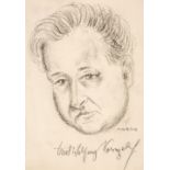* Korngold (Erich Wolfgang, 1897-1957). Portrait of Korngold's head by Tabor [of Hamburg]