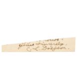 * Dodgson (Charles Lutwidge 'Lewis Carroll', 1832-1898). Autograph Signature 'C.L. Dodgson'