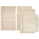 Franklin Polar Expedition. Original manuscript instructions for the building of 4 boats