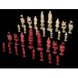 * Chess. A late 19th century Cantonese ivory chess set