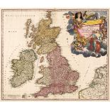British Isles. Homann (Johann Baptist), Magna Britannia complectens Angliae, Scotiae..., 1713