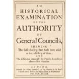 Jenkin (Robert). An historical examination of the authority of general councils, 1688