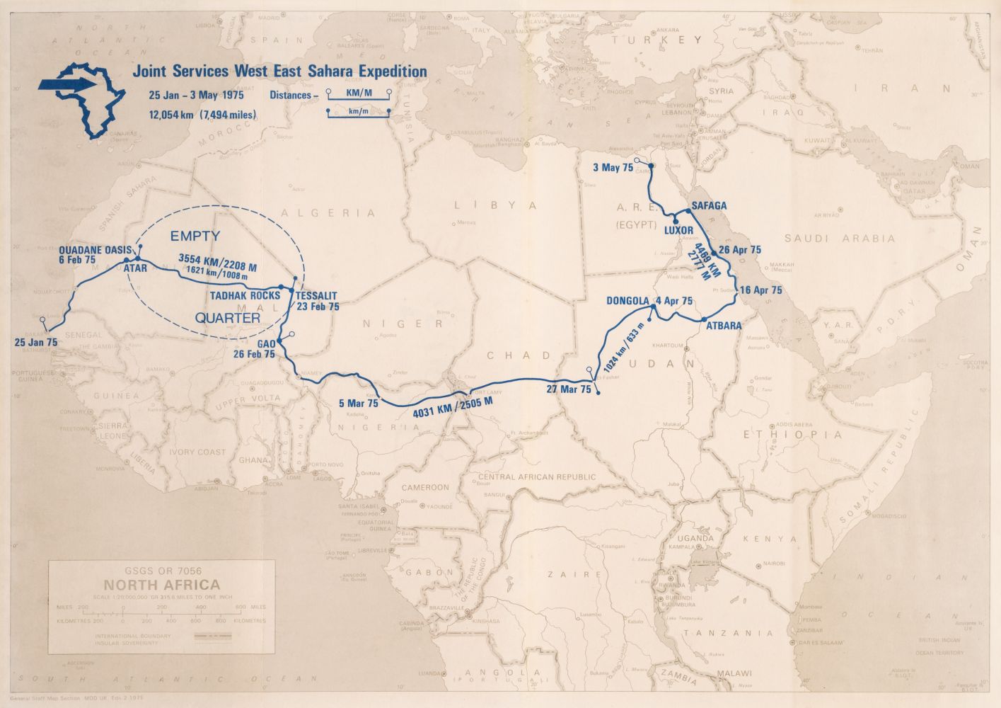 Sheppard (Squadron Leader T.H.). Joint Services West East Sahara Expedition 1975, Report - Image 2 of 2