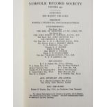Norfolk Records Society, a broken run of 59 volumes, 1931-2019