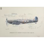 * Broomfield (Keith). Spitfire P9386, colour print, commemorating the Battle of Britain
