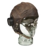 * Flying Helmet. Three WWII RAF C type flying helmets including one worn by Flying Officer A.A.