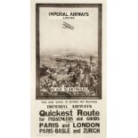 * Imperial Airways. An original Imperial Airways poster circa 1920s