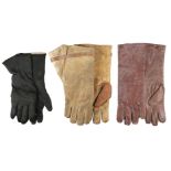 * Flying Gloves. A collection of WWII leather gloves