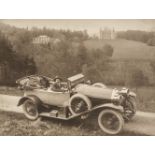 * Early Motoring. A fine enlarged sepia-tone photograph, circa 1918