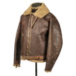 * Flying Jacket. A WWII Irvin brown leather flying jacket - Squadron Leader C. Killeen