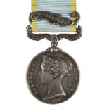 * Crimea 1854-56, 1 clasp, Sebastopol (J. Lee, Sergt R.M. Onboard HMS Highflyer.)