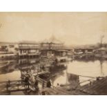 * China. Shanghai Teahouse, c. 1890, albumen print on card mount